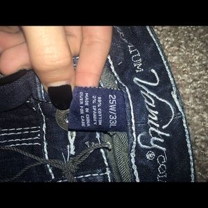 Vanity jeans ( 2 pairs) 25w 33l. Rock Revivals 26.